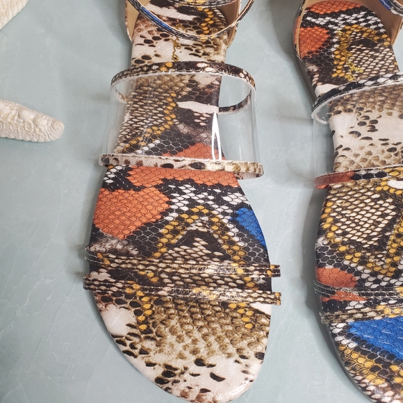 NEW Multi Camel Snake Gladiator Sandal - Picture 5 of 7